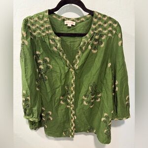 Knox Rose Floral Peasant Womens Top Sz XL Bohemian Festival Fall Casual